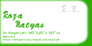 roza matyas business card